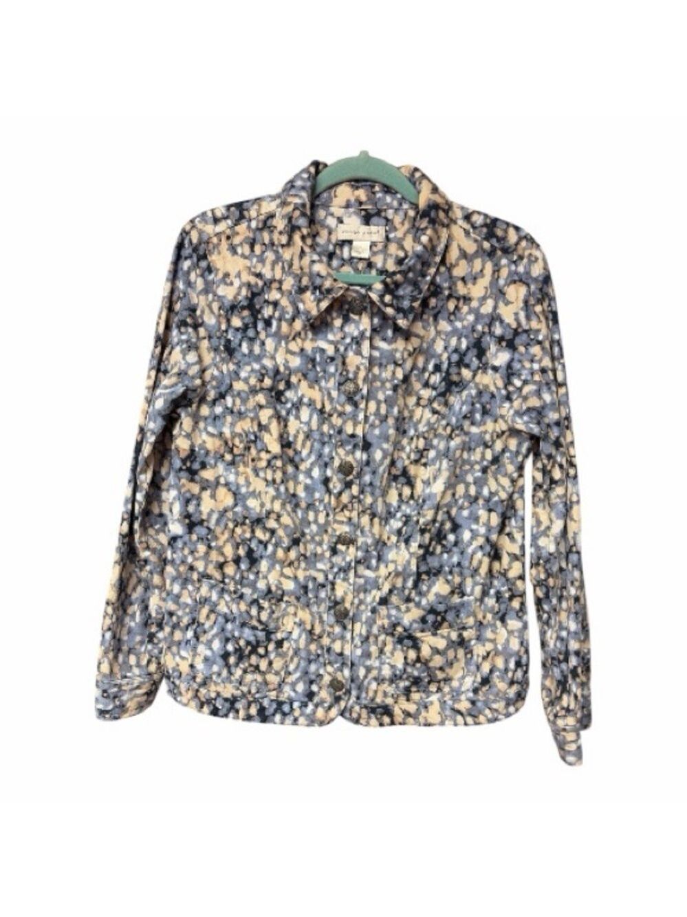 Christopher & Banks Spotted Patterned Button-Up Jacket Size L